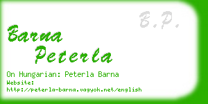 barna peterla business card